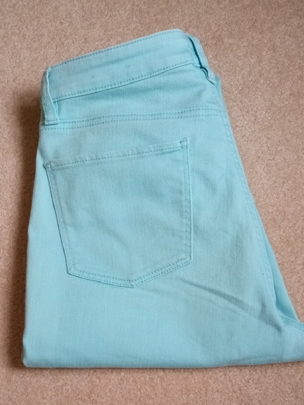 Talbots Light Aqua Crop Skinny Jeans Size 8 - Picture 2 of 7